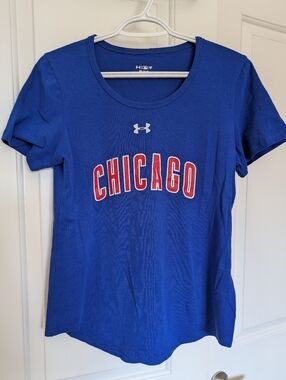 Under Armour Blue Chicago Cubs Short Sleeve Tee